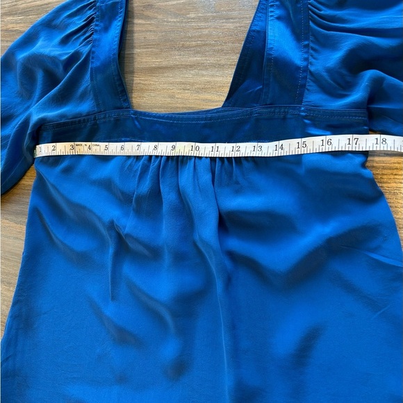 Banana Republic Royal Blue 100% Silk Shift Mini Cocktail Dress Sz Small - Picture 13 of 13